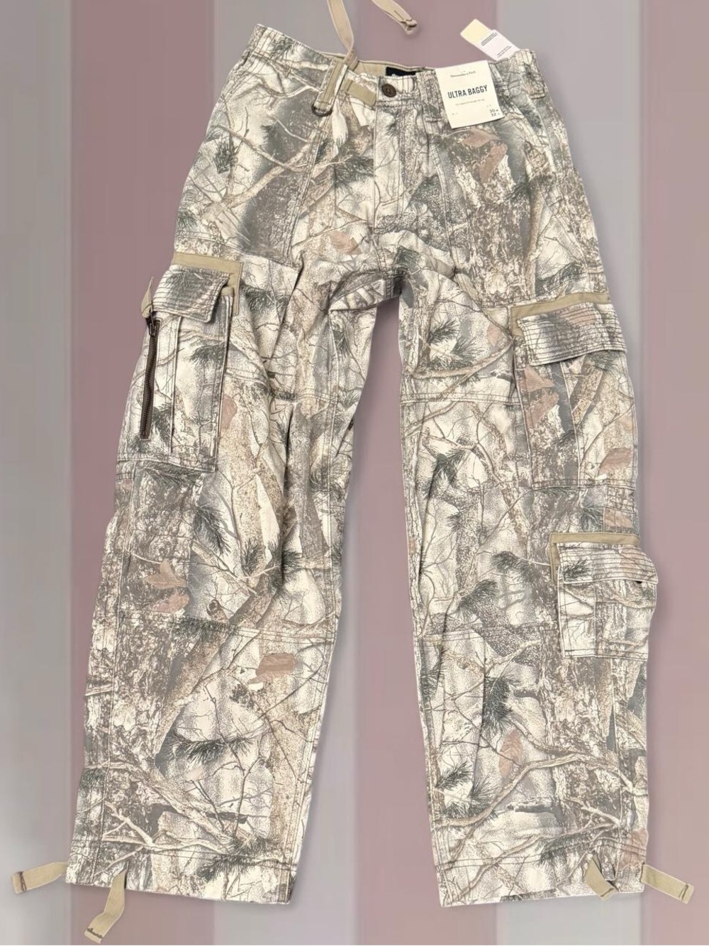 Abercrombie & Fitch NWT! Camo Ultra Baggy Cargo Pants